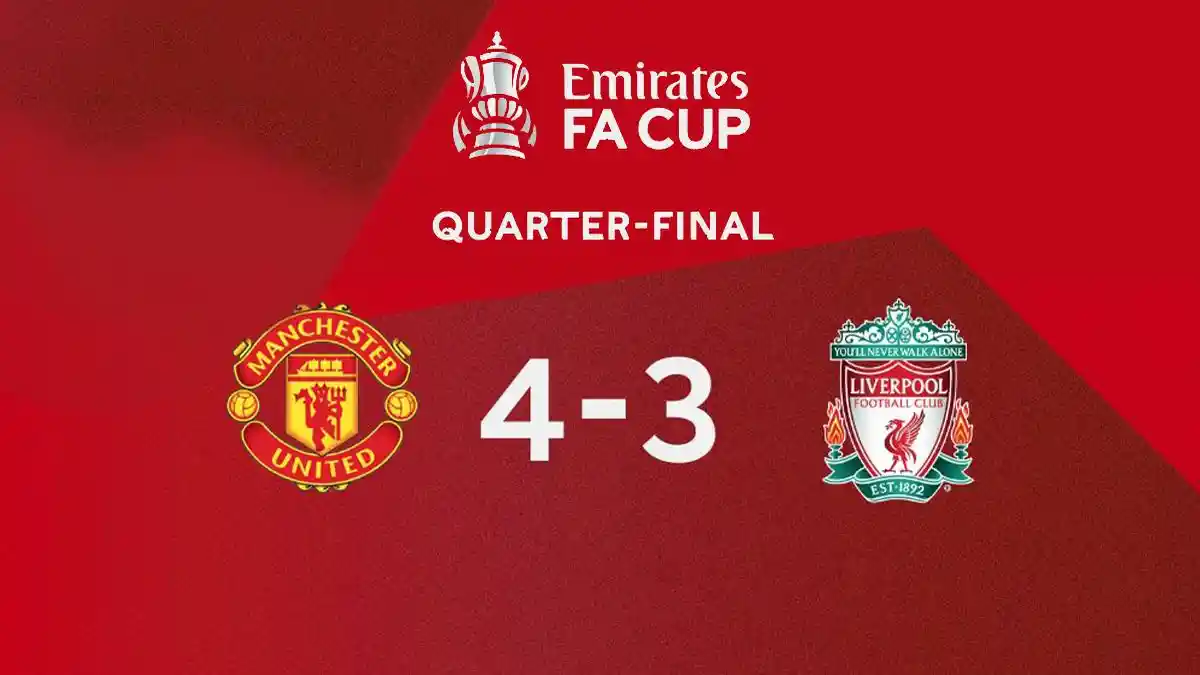 Hasil Piala FA Manchester United vs Liverpool, Impian Quadruple Liverpool Kandas, MU ke Semifinal