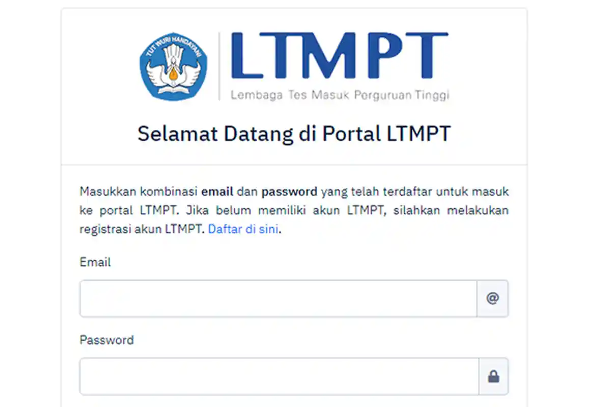 REGISTRASI Akun LTMPT Ditutup 1 Februari 2021, Silakan Login portal.ltmpt.ac.id, Simak Panduannya 