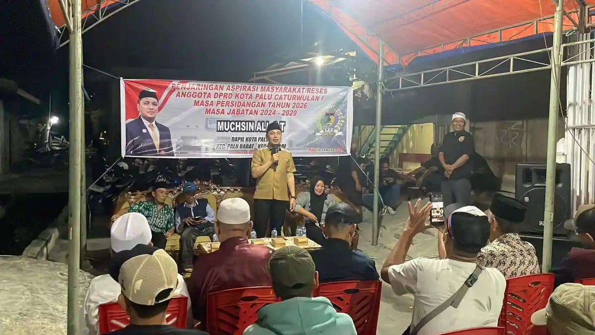 Reses di Kelurahan Kamonji Palu, Muchsin Ali Jaring Aspirasi Warga Soal Lampu Jalan