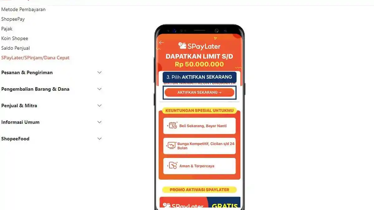 Cara Membayar Spaylater Sebelum Periode Tagihan