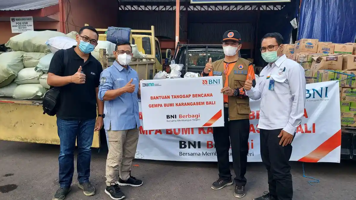 BNI Berbagi, Salurkan Bantuan dan Santunan kepada Korban Gempa Karangasem dan Bangli
