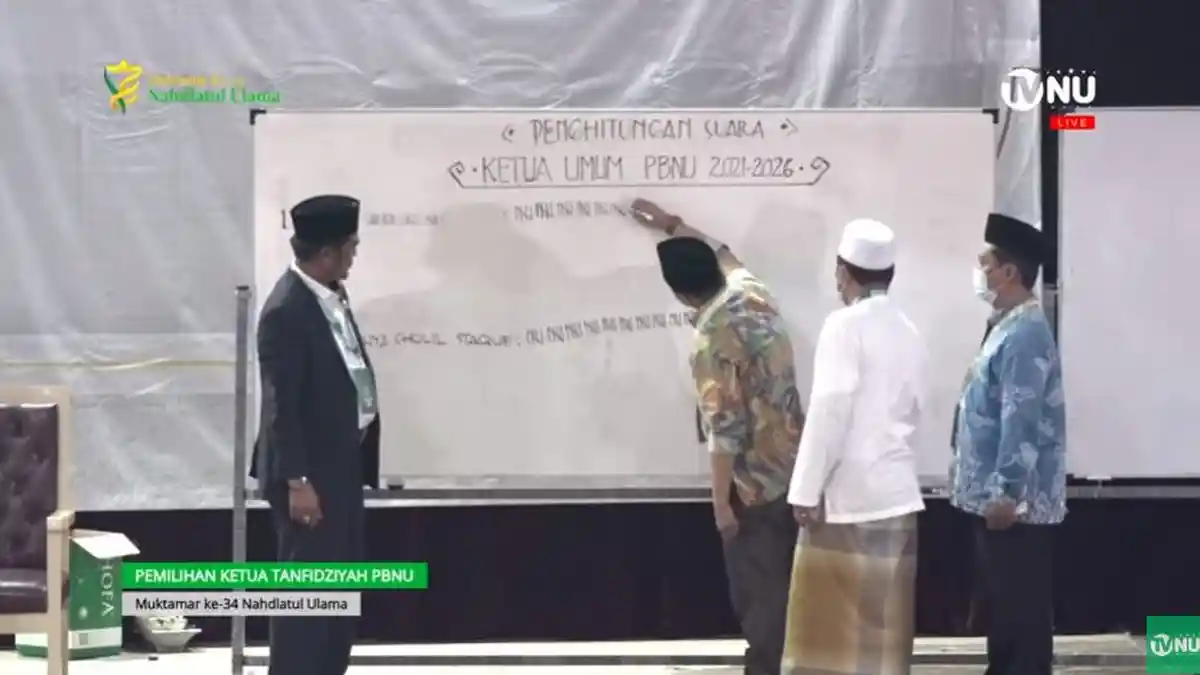 Momen Lucu Muktamar ke-34 NU, Ada Pengumuman Sandal Kyai Tertukar saat Proses Penghitungan Suara