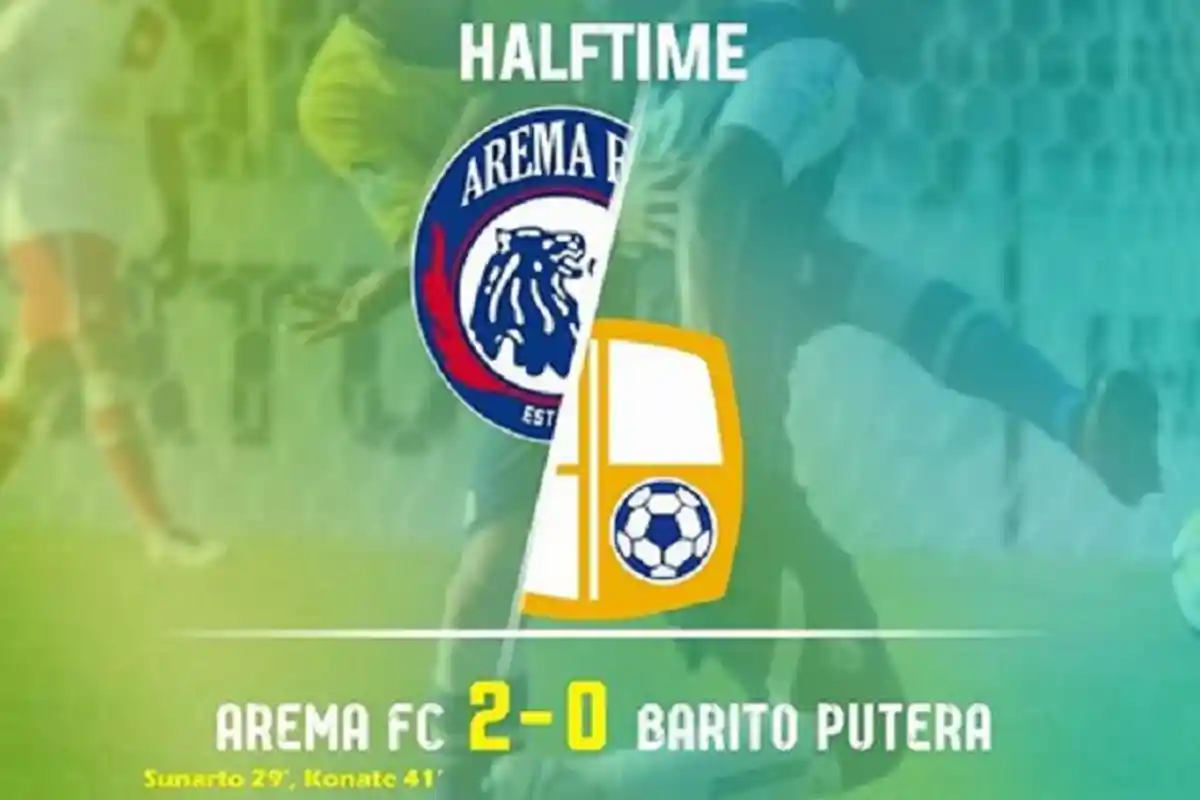 Hasil Babak 1, Barito Putera Tertinggal 2-0 dari Tuan Rumah Arema FC, Satu Gol Dicetak Mantan