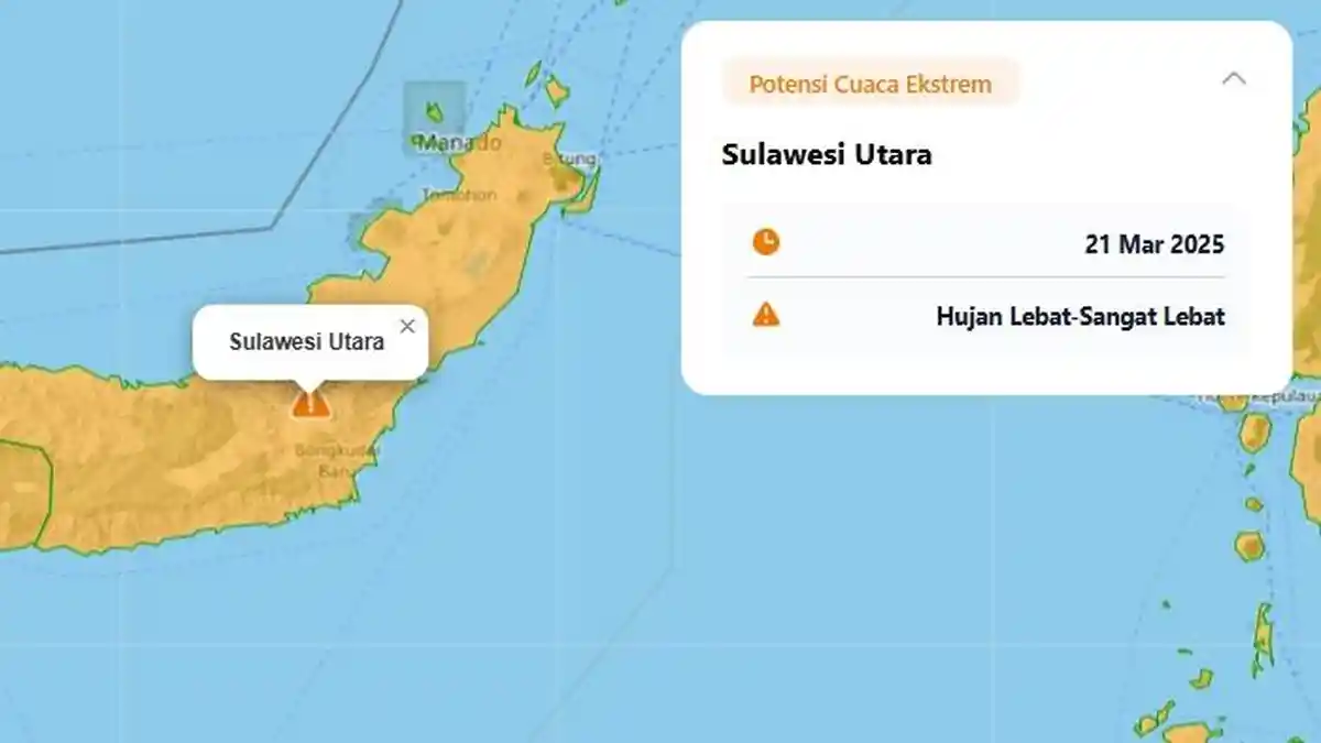 Prakiraan Cuaca di Sulawesi Utara Jumat 21 Maret 2025, Berikut Info BMKG