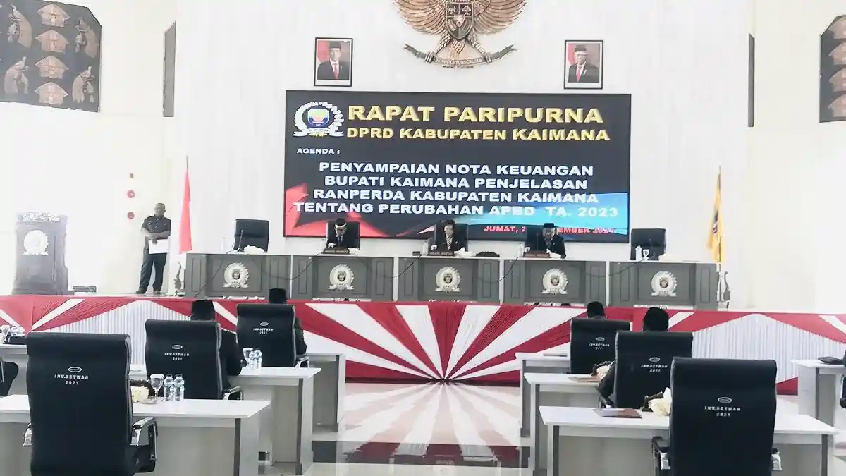 DPRD Kaimana Rapat Paripurna Penetapan dan Pengesahan Raperda Perubahan APBD 2023