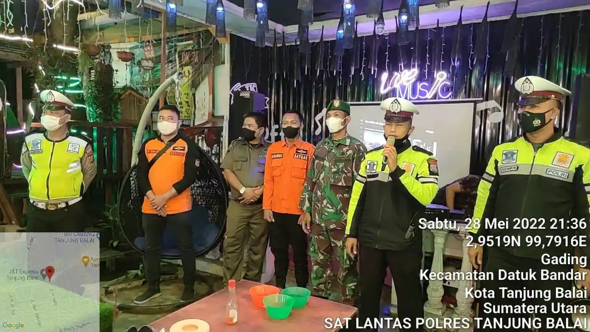 Tempat Keramaian Jadi Pilihan Polres Tanjungbalai Lakukan Ops Yustisi