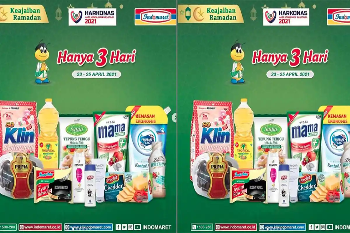 PROMO JSM INDOMARET Hari Ini 25 April 2021, Diskon Beras Minyak Goreng dan Popok Bayi Hemat Banget