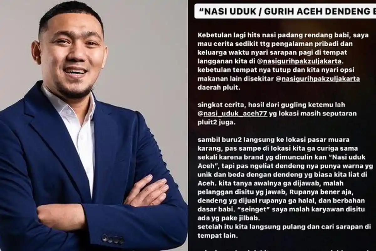 Awalnya Viral Nasi Padang Babiambo Kini Ada Lagi Nasi Uduk dengan Lauk Dendeng Daging Babi