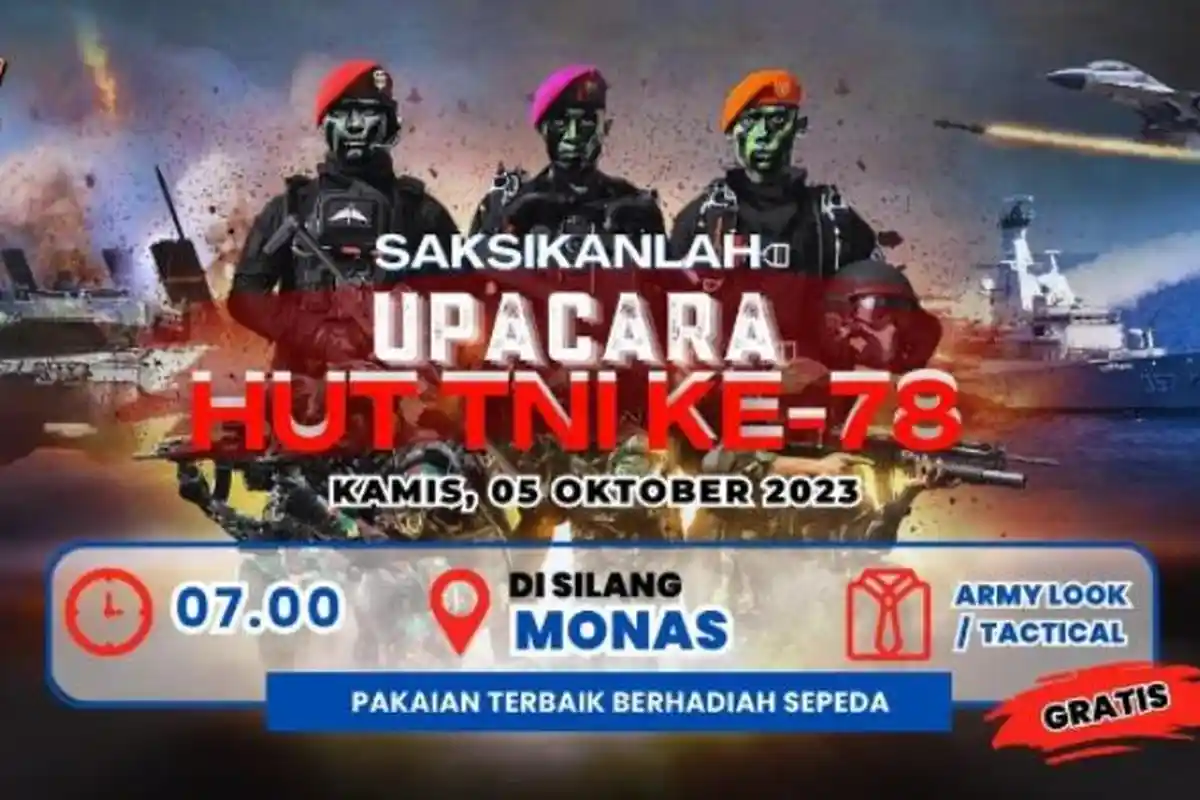 40 Kata-kata HUT ke-78 TNI 5 Oktober 2023, Ucapan Terima Kasih Status Caption Media Sosial