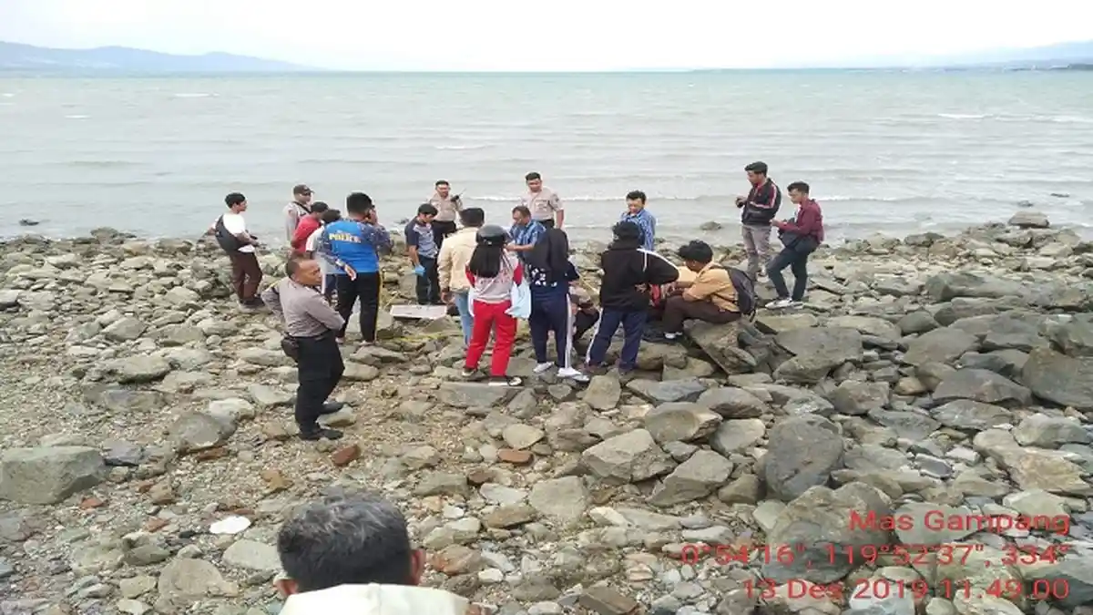 Jenazah Wanita Terdampar di Bibir Pantai Kampung Nelayan Kota Palu