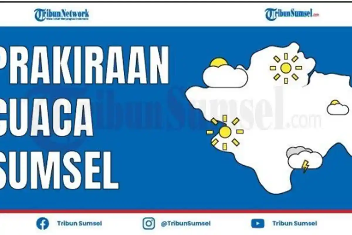 Prakiraan Cuaca Sumsel 13 Januari 2023, 9 Wilayah Hujan Deras 24 Jam Sejak Jumat Pagi