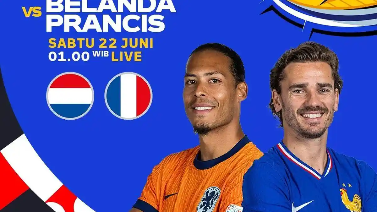 Jadwal RCTI Euro 2024 Hari ini Belanda Vs Prancis, Cek Update Klasemen Portugal, Inggris dan Jerman