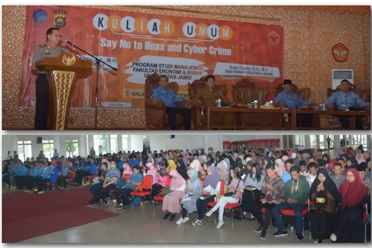 Kapolda Jambi Ajak Mahasiswa Unja Melawan Hoaks