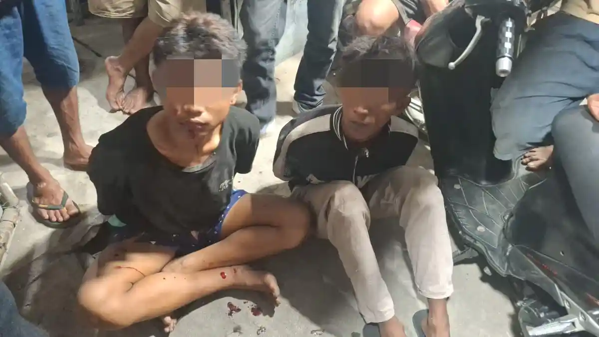 Polsek Medan Labuhan Tangkap Dua Anggota Geng Motor Bawa Sajam saat Konvoi di Marelan