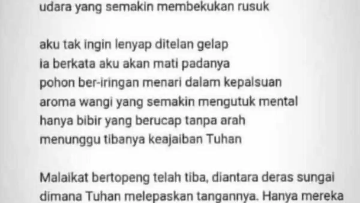 Beredar Puisi Menggetarkan Karya Mahasiswa Unsika Sebelum Meninggal Terjebak di Goa Lele
