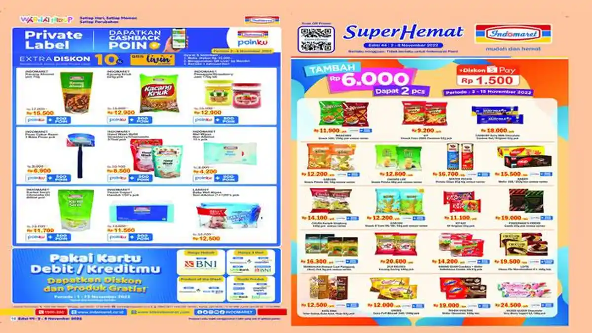 Promo Indomaret Super Hemat di Awal November 2022, Detergen, Bedak, Sarden Lebih Murah
