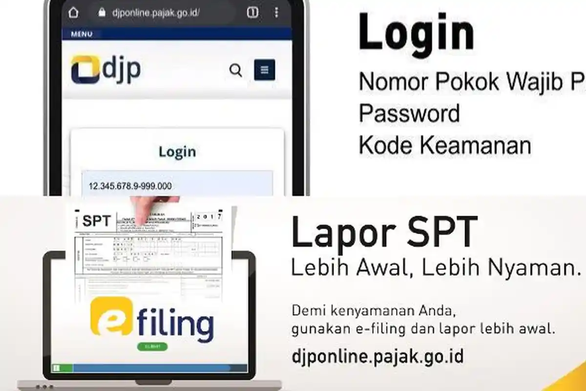 Cara Lapor SPT Tahunan Secara Online via e-Filing, Batas Akhir hingga 31 Maret 2021