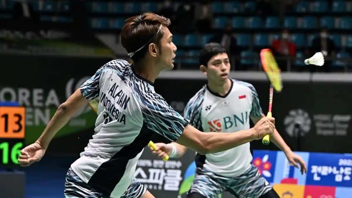 Flashscore Badminton Live Skor Fajar Rian Vs Marcus Kevin Final Ganda Putra BWF Denmark Open 2022