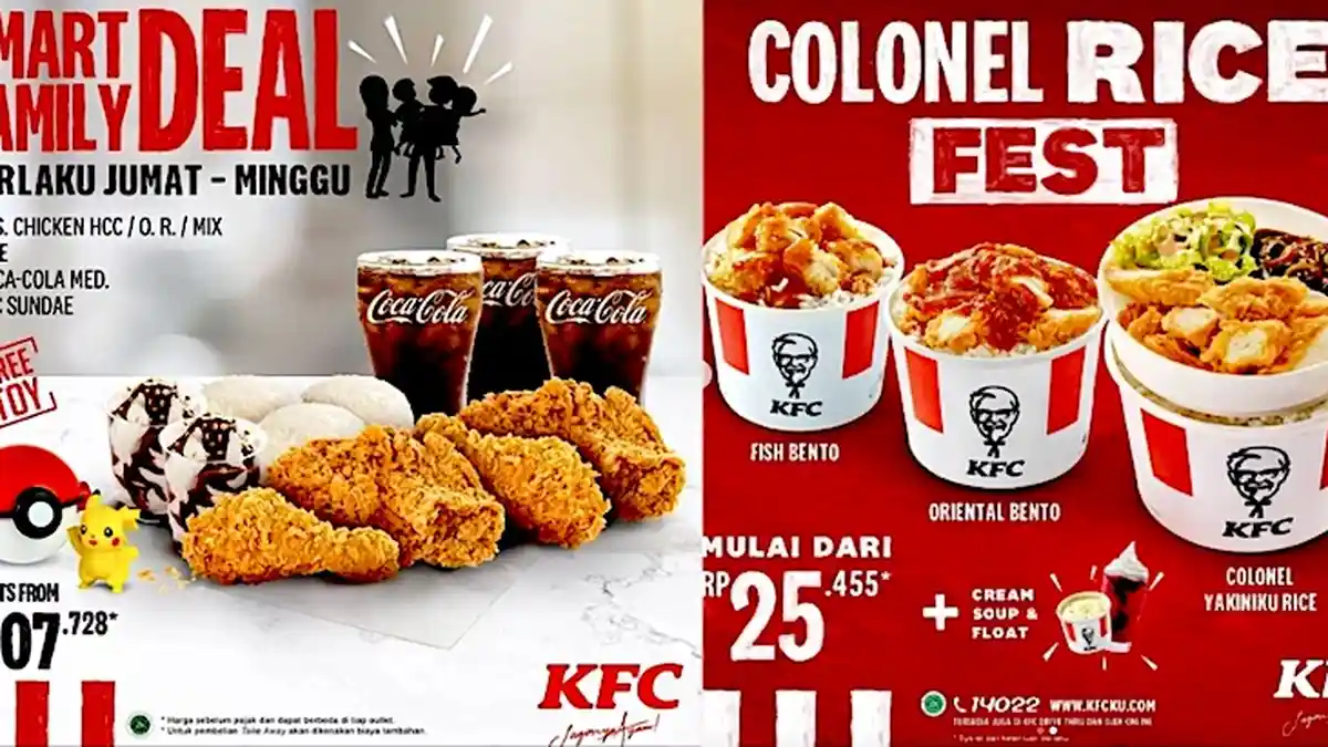 Promo KFC Terbaru Dapatkan Harga Hemat untuk Paket Keluarga Hingga Menu Nasi Yakiniku