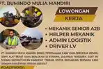 Loker 4 Posisi Perusahaan Sewa Alat Berat di Konawe Sulawesi Tenggara, Minimal Lulusan SMA
