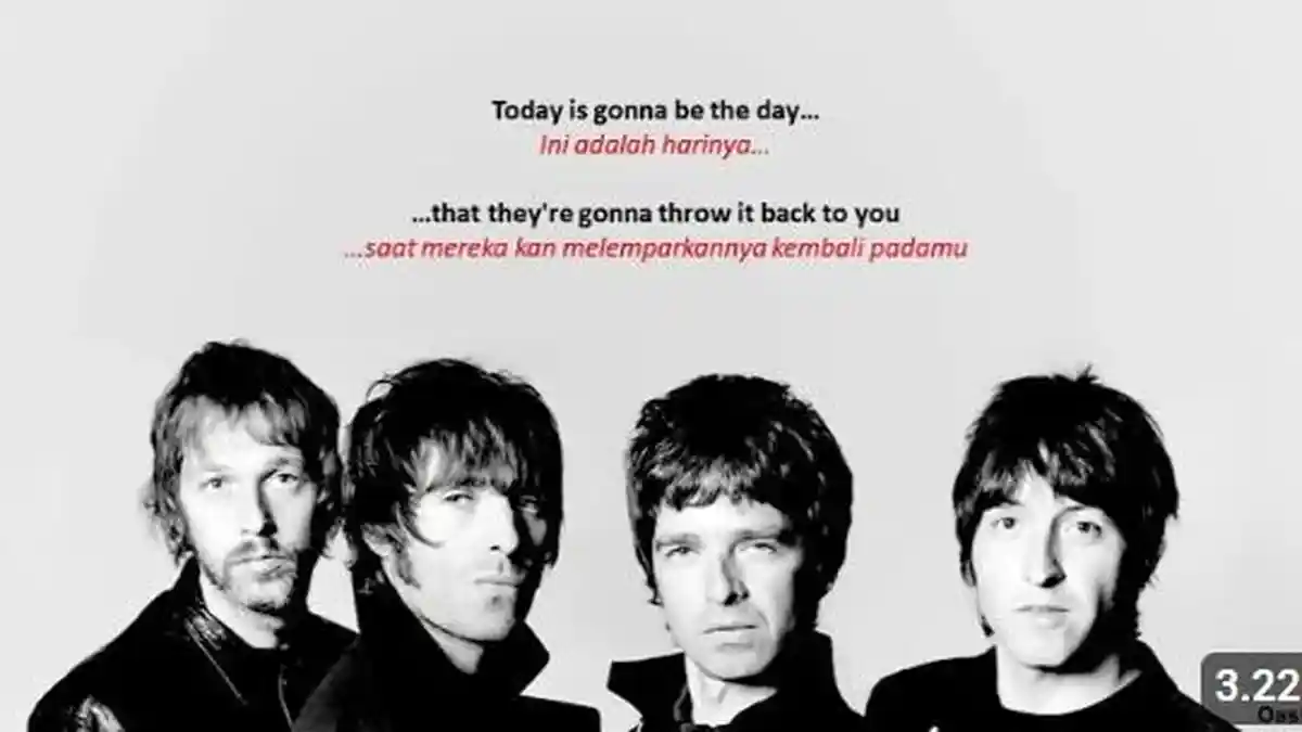 Translate Lirik Lagu Wonderwall - Oasis: Today Is Gonna Be The Day