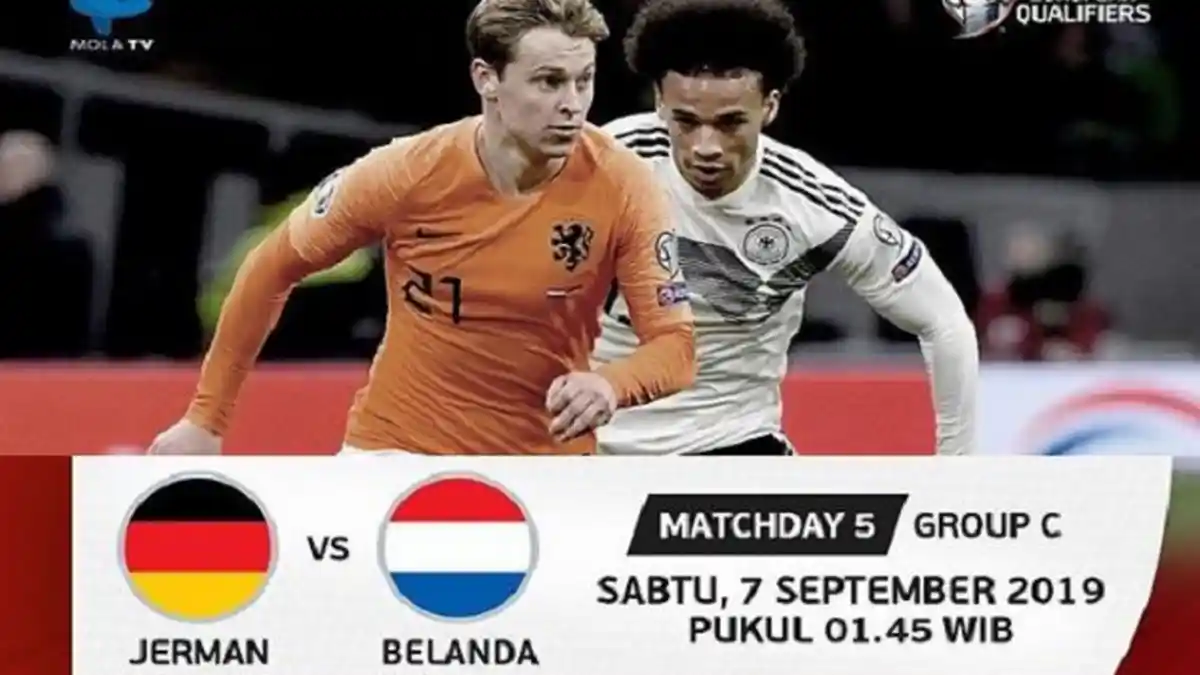 Jadwal Bola Malam Ini Timnas Jerman vs Belanda, Nonton GRATIS via Live Streaming Mola Tv