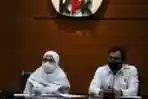 Konferensi Pers OTT Bupati Nganjuk