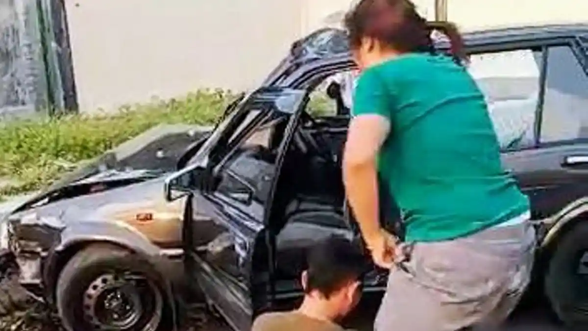 Beredar di Medsos, Laka di Playen Sebabkan Tabrakan Beruntun