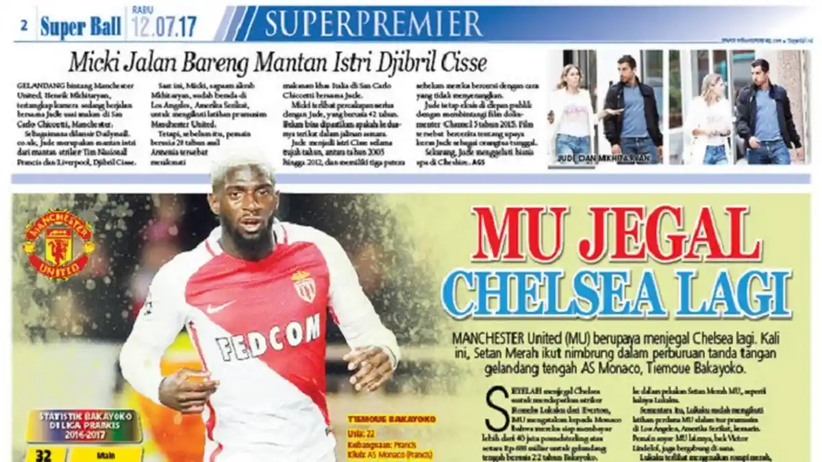 Manchester United Ingin Jegal Chelsea untuk Dapatkan Tiemoue Bakayoko