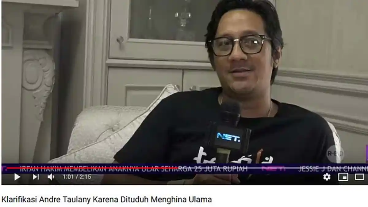 Andre Taulany Diistirahatkan oleh NET TV Gegara Terjerat Kasus Penistaan Agama
