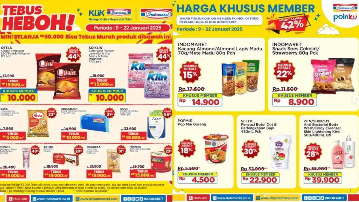 Katalog Promo JSM Indomaret Hari Ini 18-19 Januari 2025, Harga Member Hemat hingga 65 Persen