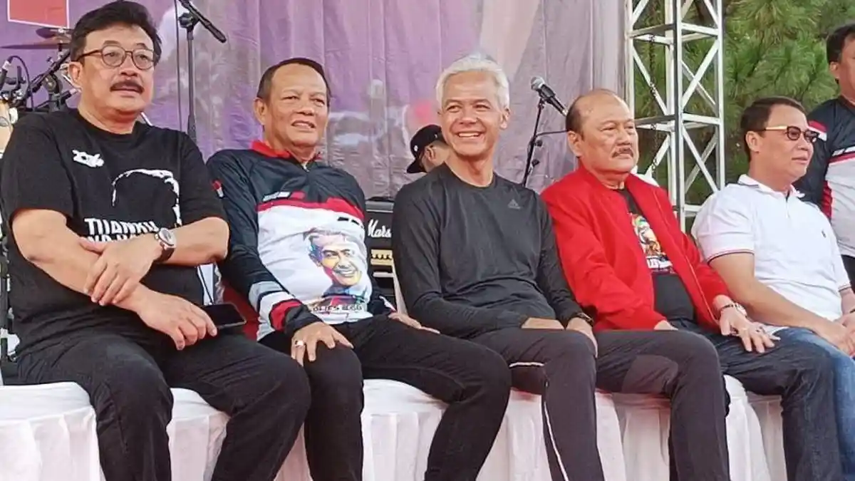 Acara Gowes Dan Senam Bersama Di Buperta Cibubur Dihadiri Ganjar Pranowo
