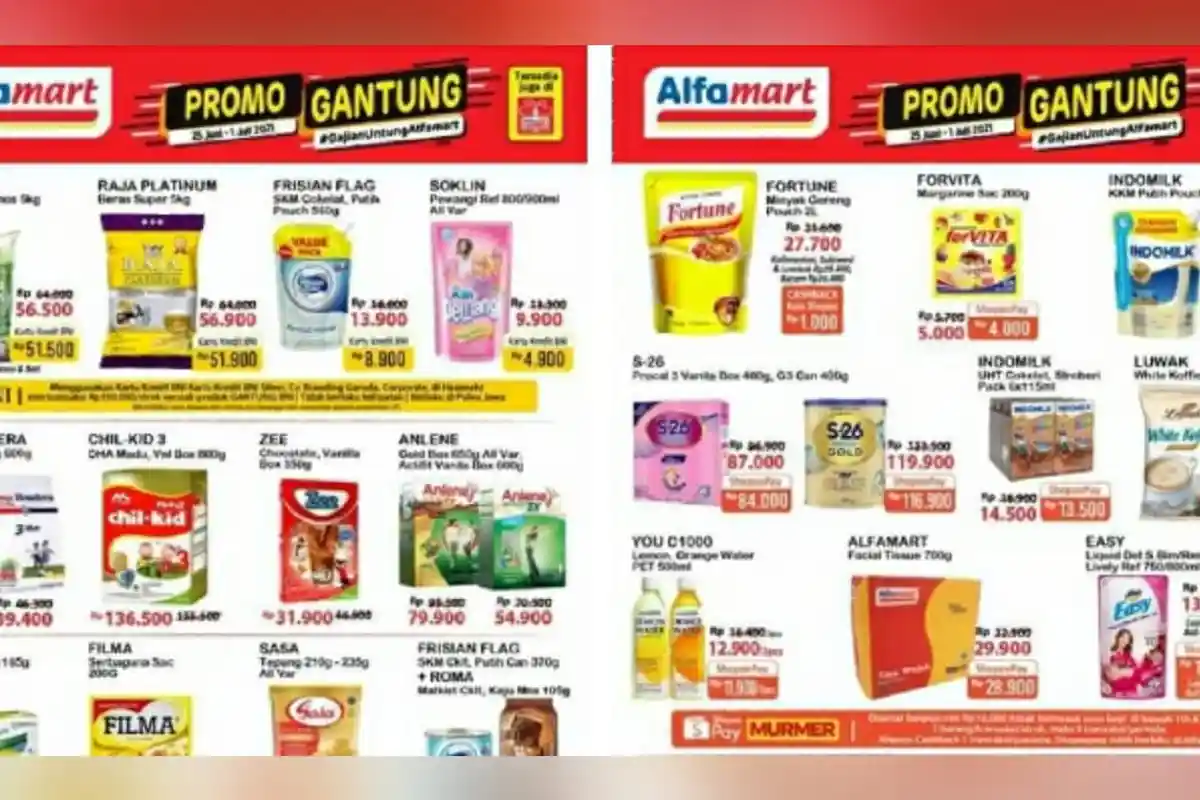 KATALOG PROMO JSM Alfamart Terbaru 25 Juni - 1 Juli 2021, Gajian Untung Minyak Goreng Susu Murah
