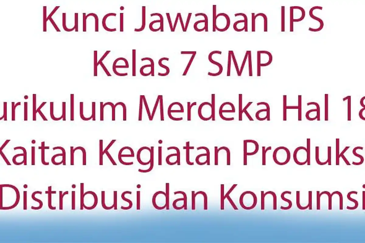 Kunci Jawaban IPS Kelas 7 Kurikulum Merdeka Hal 183 Kaitan Kegiatan Produksi Distribusi dan Konsumsi
