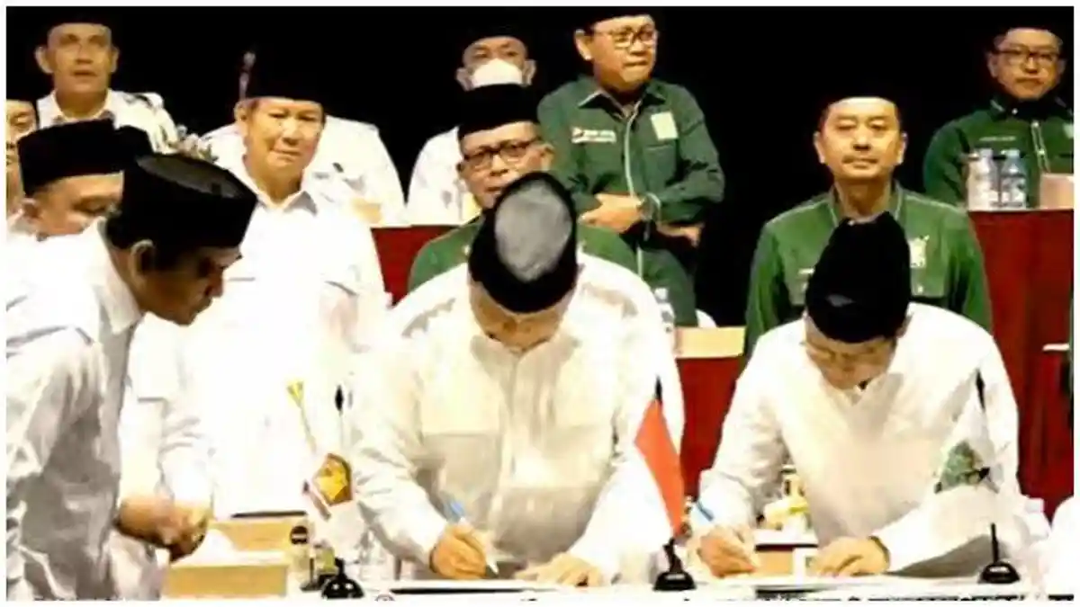 Prabowo dan Cak Imin Senyum Kader Riuh, Gerindra-PKB Resmi Berkoalisi