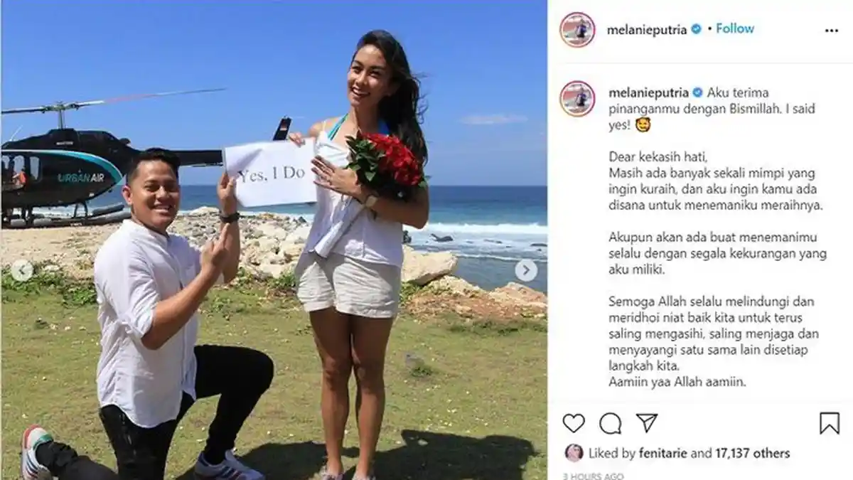 Lepas Status Janda di Bali, Presenter Melanie Putria: Jangan Pernah Lepaskan Tanganku dan Anak-anak