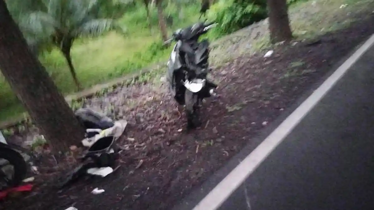 Jalan Berlubang! 2 Motor Tabrakan di Jembrana, 7 Kecelakaan di Bypass IB Mantra Bali