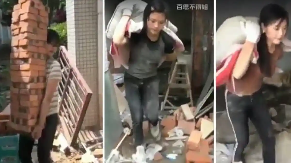 Wanita Cantik Ini Rela Jadi Kuli Bangunan, Ternyata Ada Kisah Mengharukan di Baliknya