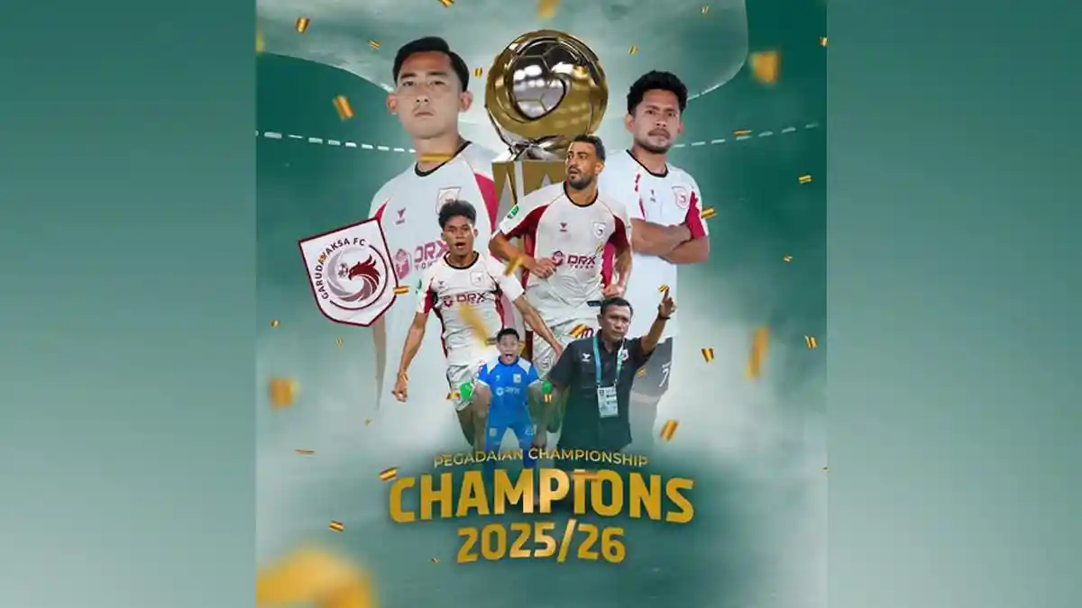 Championship 2025-2026, Garudyaksa FC Juara, PSS Sleman Runner Up, Gustavo Tocantins Pemain Terbaik