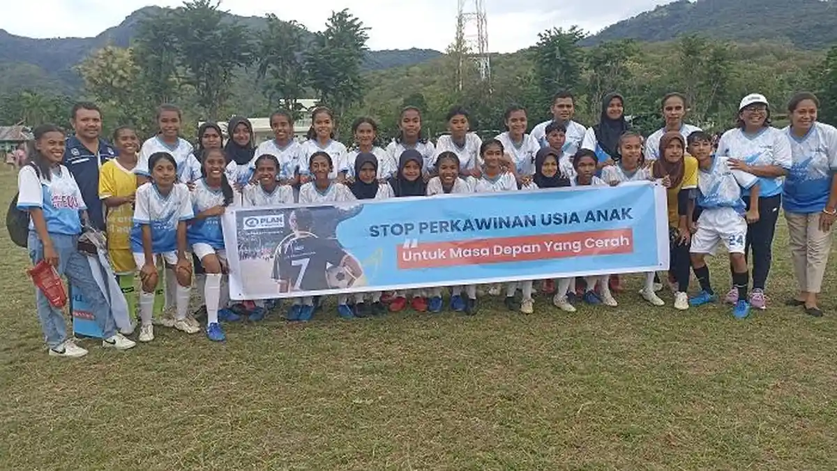 Pertama di Lembata, Plan Indonesia Selenggarakan Pertandingan Sepak Bola Perempuan
