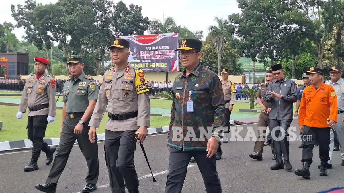 Kapolda Pimpin Apel Gelar Pasukan Operasi Ketupat Menumbing