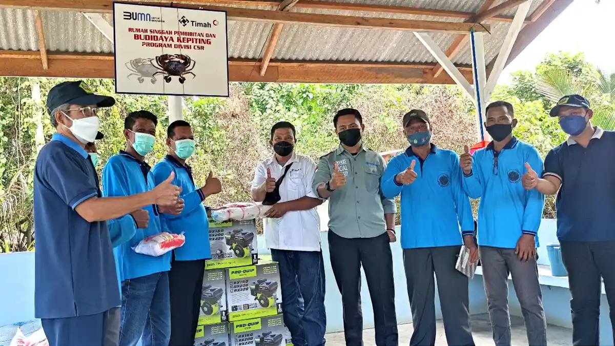 PT Timah Bantu Jaring dan Mesin untuk Nelayan Sawang Laut Karimun
