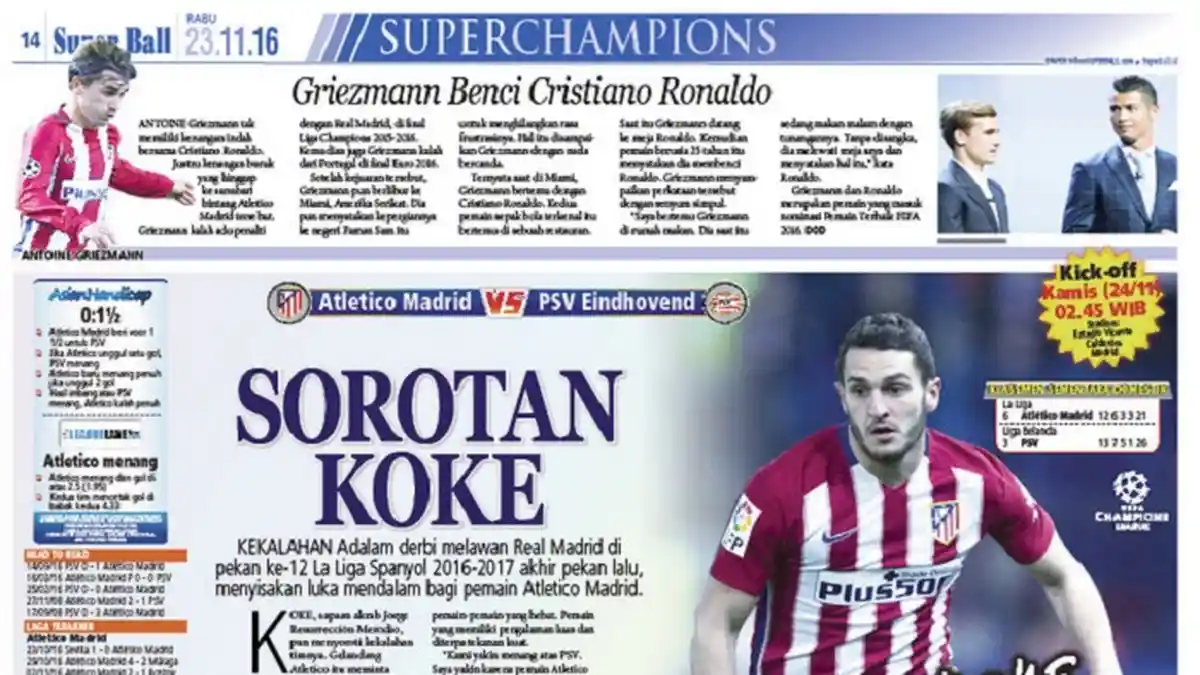 Koke: Pemain Atletico Madrid Harus Bangkit dan Maju