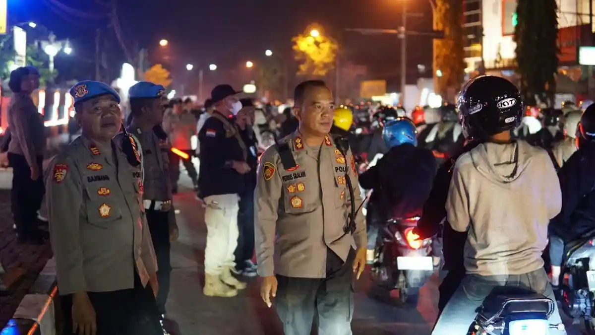 Polres Sragen Bersinergi dengan Pamter PSHT 17 Amankan 35 Motor Berknalpot Brong
