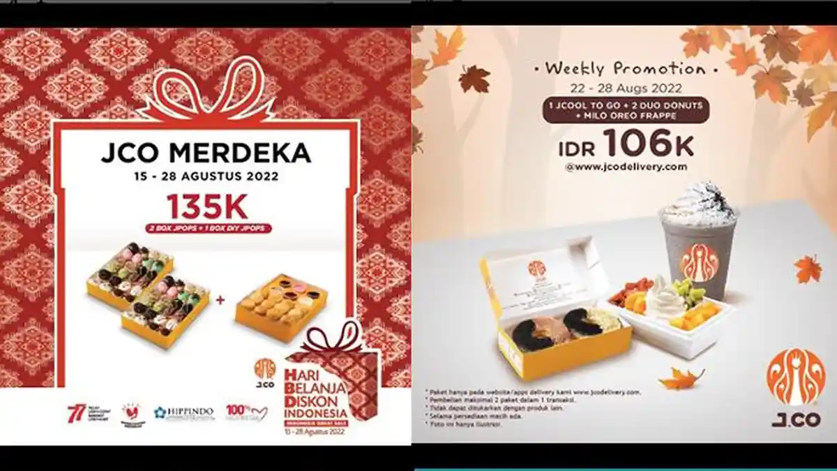 TERBARU, Promo JCO 22 Agustus 2022, 1 Jcool To Go + 2 Duo Donuts + Milo ...