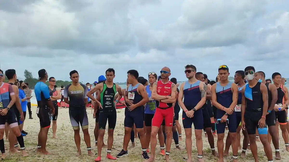 Belitung Sprint Triathlon 2021 Sukses, Para Peserta Antusias Meski Tak Bisa Renang di Laut Belitung