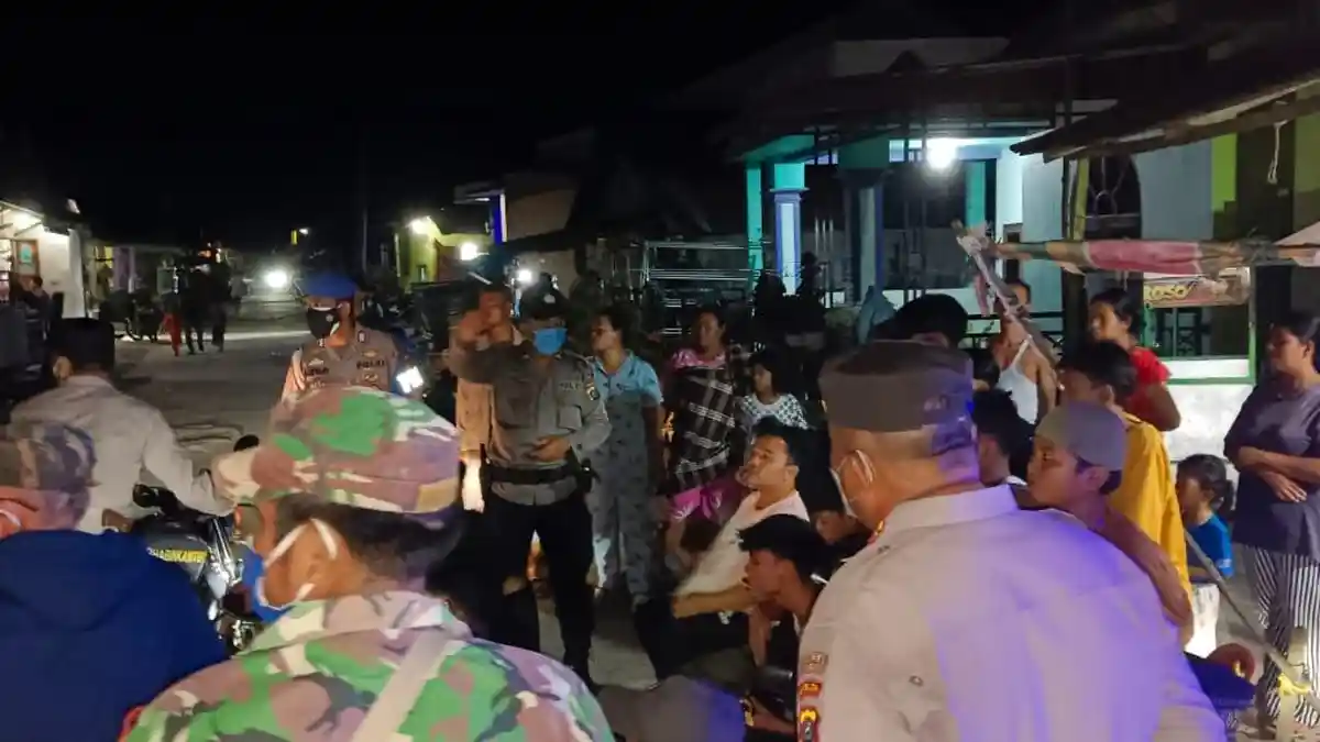 Polsek Medang Deras Patroli Skala Besar Bersama Koramil 01