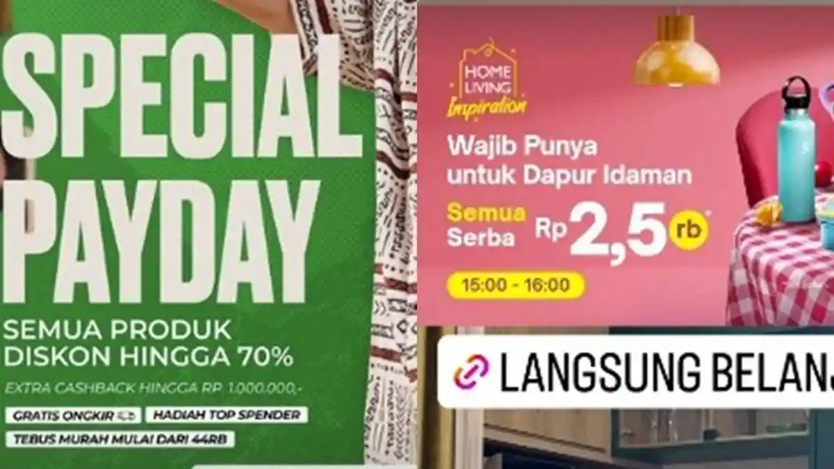 Promo Tokopedia Hari Ini 25 Mei 2023 Diskon Semua Produk 70 Persen,Peralatan Dapur Serba Rp 2,5 Ribu