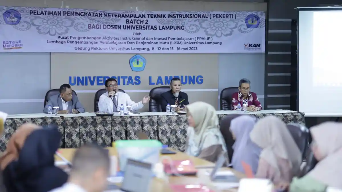 Unila Gelar Pelatihan PEKERTI Batch II bagi Dosen Muda