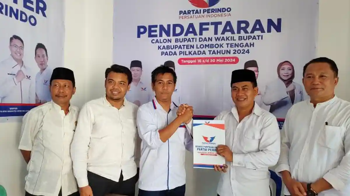 Suasto-Suhaidi Maju Pilkada Lombok Tengah 2024, Kompak Daftar Bareng ke Perindo dan PKS